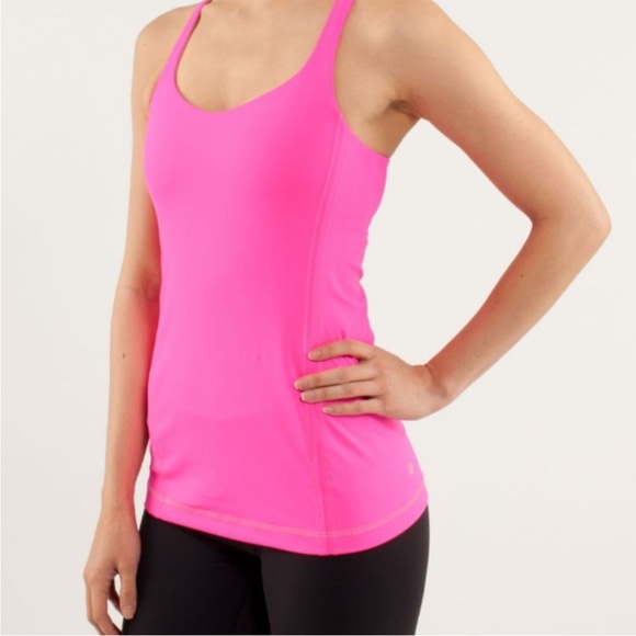 Lululemon Athletica Free To Be Raspberry Glo Light Size 6 Tank Top - Picture 3 of 14